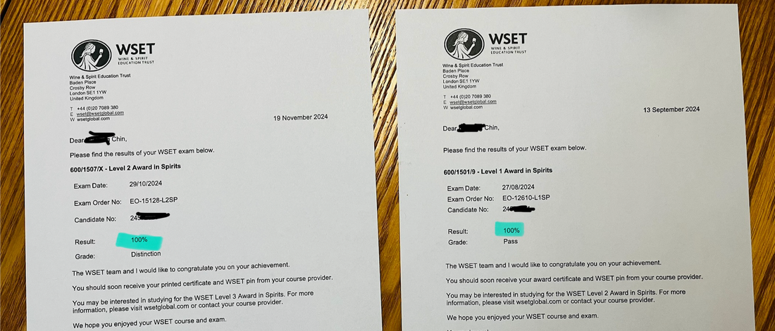 How I Scored 100% on both WSET Spirits Level 1 & 2 (and My Tips to Help You Ace Them)